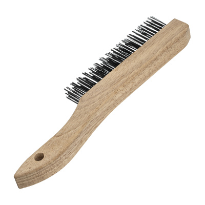 Щетка зачистная трехрядная, закаленная прямая проволока с деревянной ручкой Сибртех по ценам производителя в Челябинске с доставкой по всей России