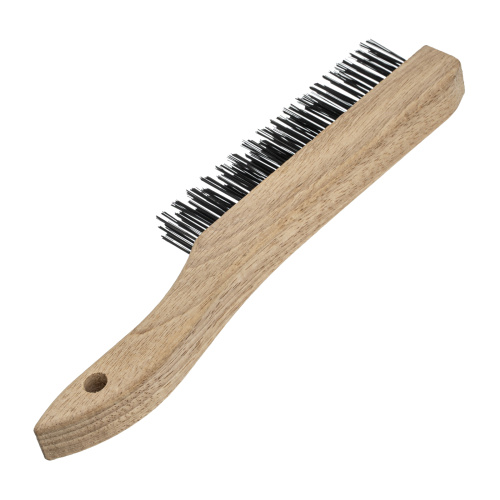 Щетка зачистная трехрядная, закаленная прямая проволока с деревянной ручкой Сибртех по ценам производителя в Челябинске с доставкой по всей России