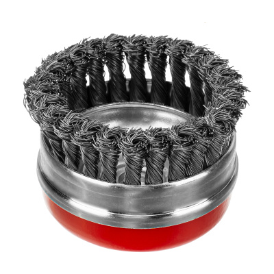 Щетка для УШМ Heavy Duty, 100 мм, М14, "чашка", крученая проволока 0.5 мм Matrix по ценам производителя в Челябинске с доставкой по всей России