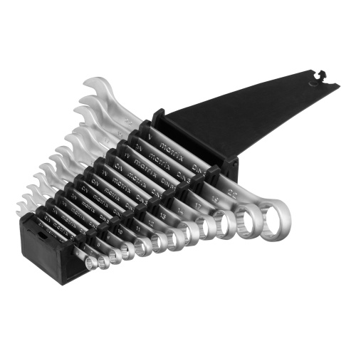 Набор ключей комбинированных, 6-22 мм, 12 шт, CrV, матовый хром Matrix по ценам производителя в Челябинске с доставкой по всей России