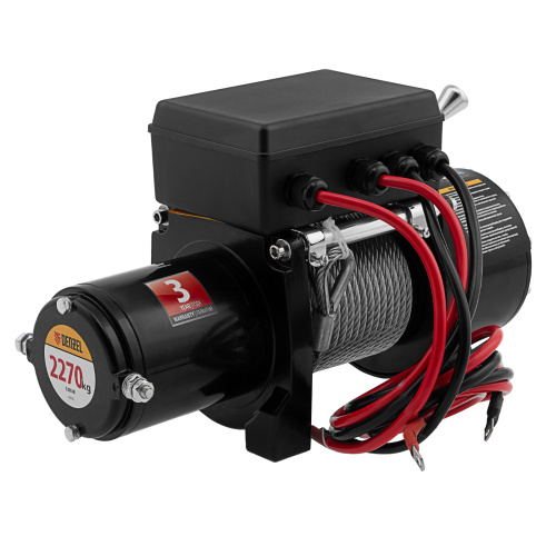 Лебедка автомобильная электрическая LB-2200, 2.2 т, 3.3 кВт, 12 В Denzel по ценам производителя в Челябинске с доставкой по всей России