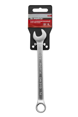 Ключ комбинированный, 14 мм, CrV, матовый хром Matrix по ценам производителя в Челябинске с доставкой по всей России