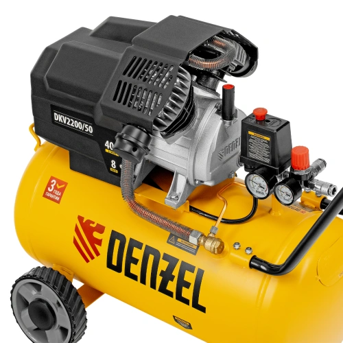 Компрессор воздушный DKV2200/50, Х-PRO 2.2 кВт, 400 л/мин, 50 л Denzel по ценам производителя в Челябинске с доставкой по всей России