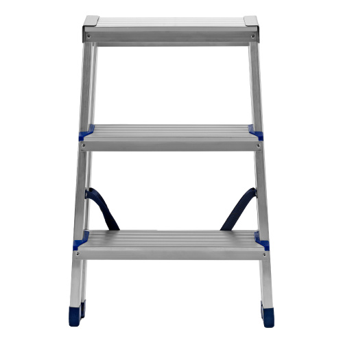 Стремянка двусторонняя 3 ступени, алюминиевая, Сибртех по ценам производителя в Челябинске с доставкой по всей России