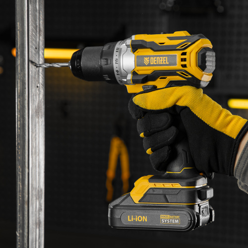 Дрель-шуруповерт аккумуляторная, бесщет. BLDL-18-02 Li-Ion, 18 В Denzel по ценам производителя в Челябинске с доставкой по всей России