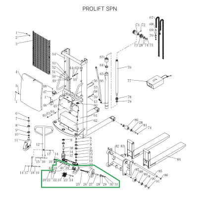 Поворотная опора с тормозом для поворотных колес для штабелеров SPN (в сборе с колесом) по ценам производителя в Челябинске с доставкой по всей России