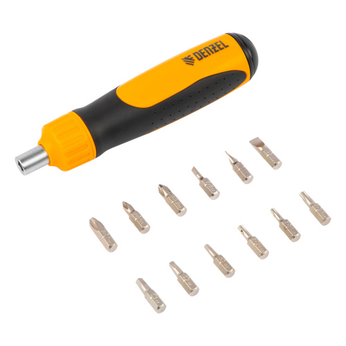 Отвертка реверсивная, механизм SmartPush 12 шт, S2 Denzel по ценам производителя в Челябинске с доставкой по всей России