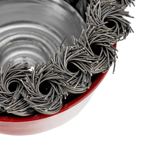 Щетка для УШМ, 75 мм, М14, "чашка", крученая проволока 0.5 мм Matrix по ценам производителя в Челябинске с доставкой по всей России