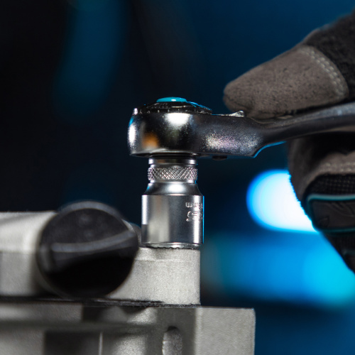 Набор торцевых головок, трещотка 120 зубьев, 1/4", CrV, 12 предметов Gross по ценам производителя в Челябинске с доставкой по всей России