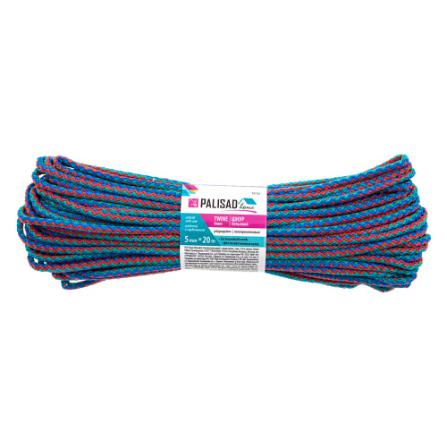 Шнур бельевой полипропиленовый с сердечником, 5 мм L 20 м, цветной, Home Palisad по ценам производителя в Челябинске с доставкой по всей России