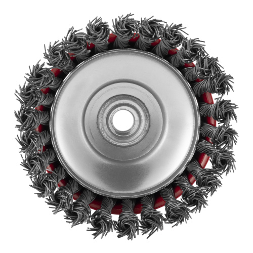 Щетка для УШМ, 125 мм, М14, "чашка", крученая проволока 0.8 мм Matrix по ценам производителя в Челябинске с доставкой по всей России