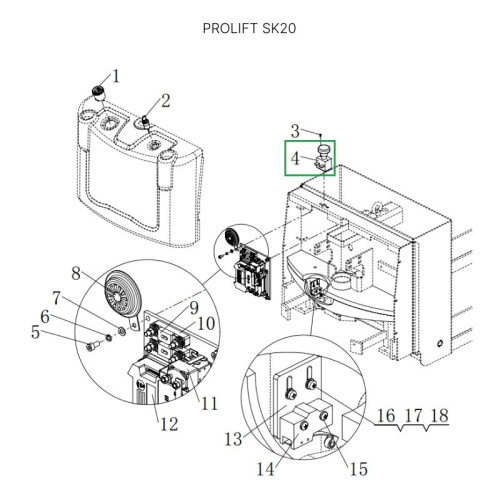 Аварийный выключатель для штабелеров SDR/SDK и SPN, для тележек SK20 по ценам производителя в Челябинске с доставкой по всей России