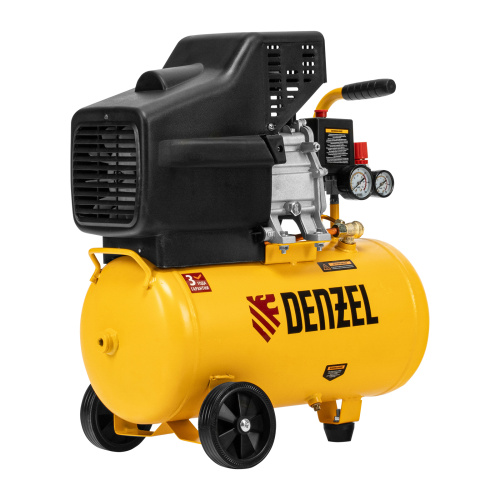 Компрессор воздушный DC1500/24, прямой привод, 1.5 кВт, 24 литра, 220 л/мин Denzel по ценам производителя в Челябинске с доставкой по всей России