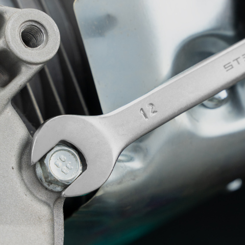 Ключ комбинированный, 12 мм, CrV, матовый хром Stels по ценам производителя в Челябинске с доставкой по всей России