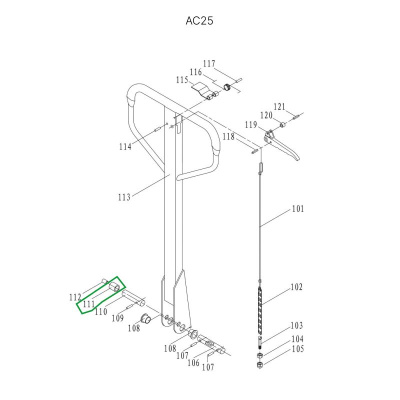 Нажимной ролик ручки для гидравлических тележек AC25 по ценам производителя в Челябинске с доставкой по всей России
