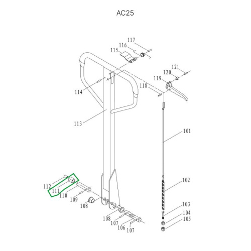 Нажимной ролик ручки для гидравлических тележек AC25 по ценам производителя в Челябинске с доставкой по всей России