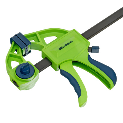 Струбцина F-образная, быстрозажимная, 300 х 70 х 540 мм, пластиковый корпус, фиксатор, двухкомпонентная рукоятка Сибртех по ценам производителя в Челябинске с доставкой по всей России