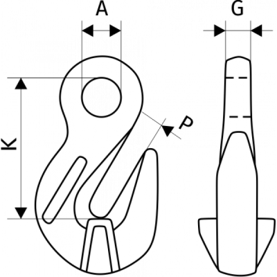 Крюк укорачивающий  8 т, размер 16-8 по ценам производителя в Челябинске с доставкой по всей России