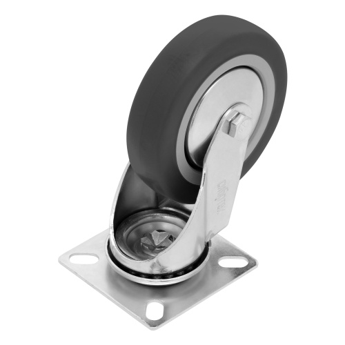 Колесо поворотное D 100 мм, крепление  платформенное Сибртех по ценам производителя в Челябинске с доставкой по всей России