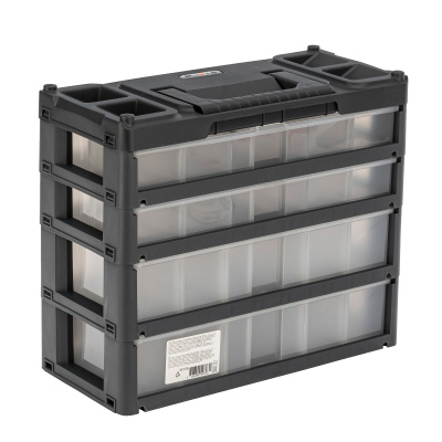 Органайзер для хранения с выдвижными лотками 310х150х260мм, 4 секции, пластик Stels по ценам производителя в Челябинске с доставкой по всей России