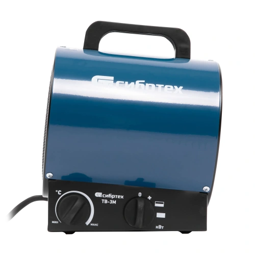 Тепловая пушка ТВ-3М (тепловентилятор), 230 В, 3 режима: вентилятор/1500 Вт /3000 Вт Сибртех по ценам производителя в Челябинске с доставкой по всей России