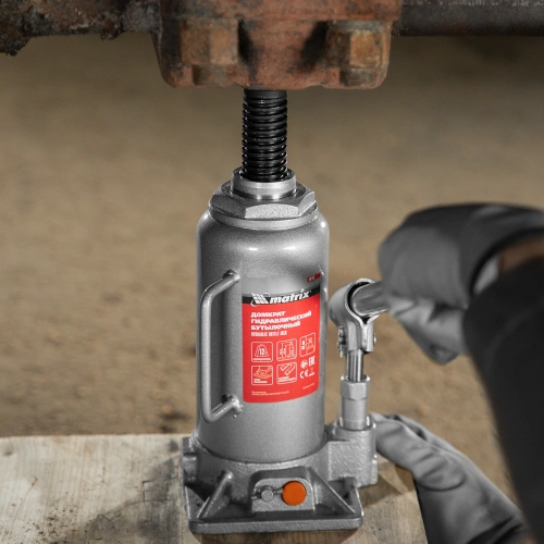 Домкрат гидравлический бутылочный, 12 т, h подъема 230-465 мм Matrix по ценам производителя в Челябинске с доставкой по всей России