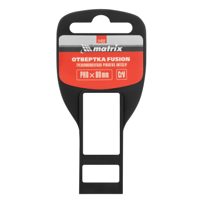 Отвертка Fusion, PH0 х 80 мм, CrV, трехкомпонентная рукоятка "Anti slip" Matrix по ценам производителя в Челябинске с доставкой по всей России