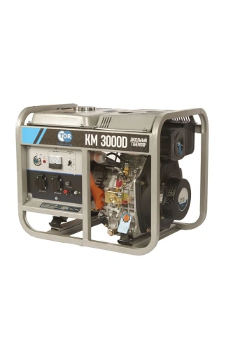 Генератор дизельный 2,8 кВт 220В 15 л с электростартером TOR KM3000D по ценам производителя в Челябинске с доставкой по всей России