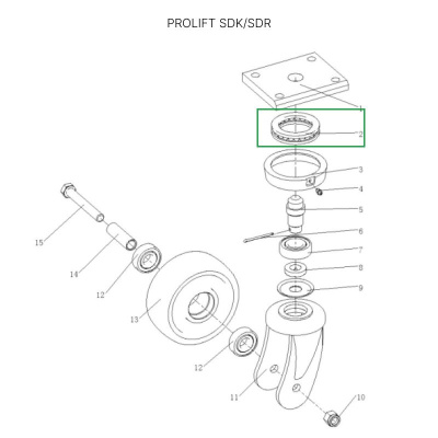 Опорный подшипник для штабелеров SDR/SDK1645, 1656 (260*180*27 мм) по ценам производителя в Челябинске с доставкой по всей России