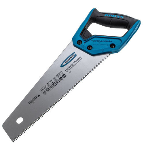Ножовка по дереву "PIRANHA", 300 мм, 7 TPI, 3D-зуб, двухкомпонентная рукоятка Gross по ценам производителя в Челябинске с доставкой по всей России