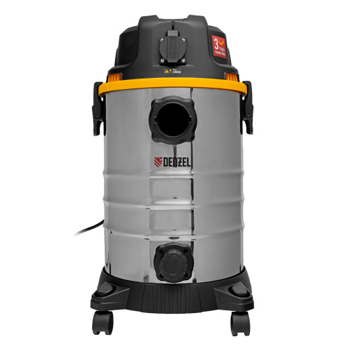 Пылесос строительный RVC30, 1400 Вт, бак 30 л, шланг 3 м, розетка с автосинхр. Denzel по ценам производителя в Челябинске с доставкой по всей России