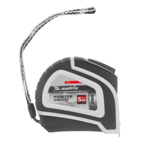Рулетка Autostop,5 м х 25 мм,двухкомпонентный корпус,автоматическая фиксация,Pro Matrix по ценам производителя в Челябинске с доставкой по всей России