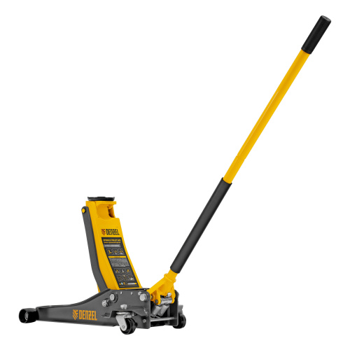 Домкрат гидравлический подкатной, 3 т, 75-500 мм, быстрый подъем, низкий подхват, проф. Denzel по ценам производителя в Челябинске с доставкой по всей России