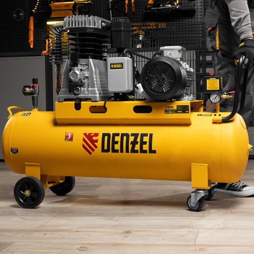 Компрессор воздушный, ременный привод BCI4000-T/100, 4.0 кВт, 100 литров, 690 л/мин Denzel по ценам производителя в Челябинске с доставкой по всей России