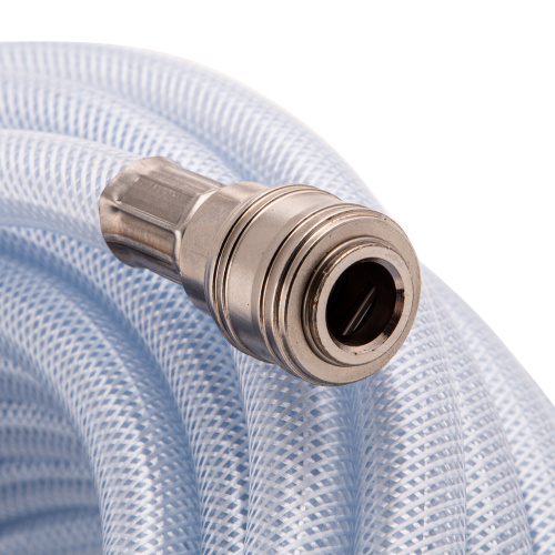 Шланг пневматический ПВХ, 10 x 16 мм, 18 бар, армированный, прозрачный, быстросъемное соединение, 30 м Stels по ценам производителя в Челябинске с доставкой по всей России