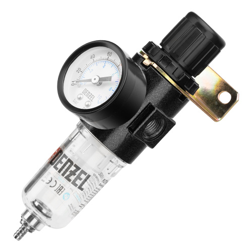 Фильтр-регулятор FR1500, 10 бар, 1500 л/мин, 1/4" Denzel по ценам производителя в Челябинске с доставкой по всей России