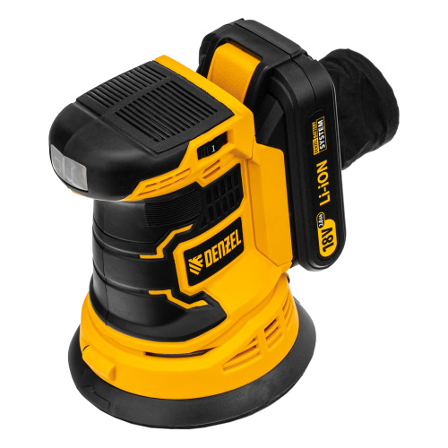 Машина шлифовальная эксцентриковая аккумуляторная COS-125, 18В Li-Ion Denzel по ценам производителя в Челябинске с доставкой по всей России