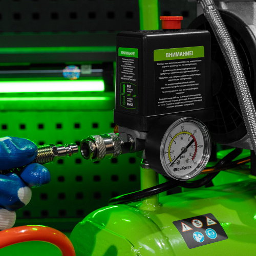 Компрессор безмаслянный малошумный МБ 750/10,750 Вт, 10 л, 150 л/мин Сибртех по ценам производителя в Челябинске с доставкой по всей России