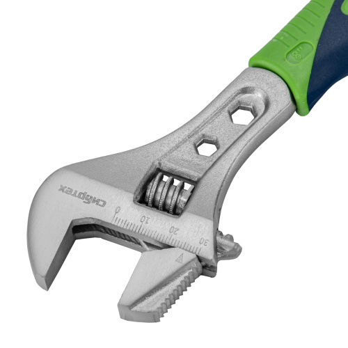 Ключ разводной, 200мм, переставная губка, 2-х комп.рукоятка Сибртех по ценам производителя в Челябинске с доставкой по всей России