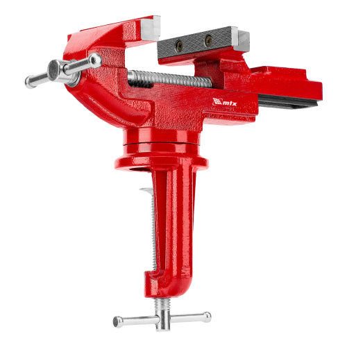 Тиски слесарные, 80 мм, настольные, поворотные, c наковальней MTX по ценам производителя в Челябинске с доставкой по всей России