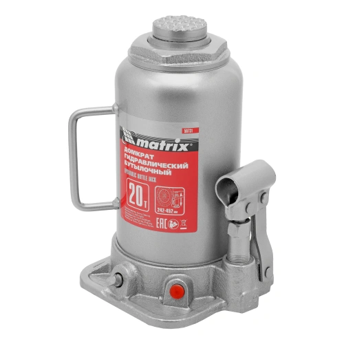 Домкрат гидравлический бутылочный, 20 т, высота подъема 242-452 мм Matrix по ценам производителя в Челябинске с доставкой по всей России