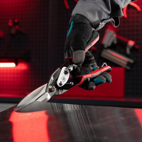 Ножницы по металлу, удлиненные, 290 мм, прямой рез, CrMo, двухкомпонентные обрезиненные рукоятки, PRO Matrix по ценам производителя в Челябинске с доставкой по всей России