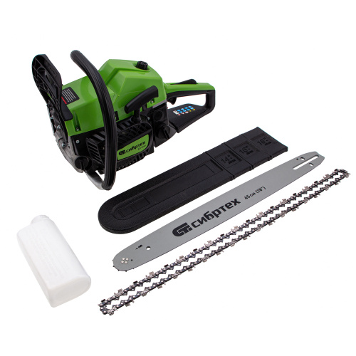 Пила цепная бензиновая БП-5245, 52 см3, шина 45 см, шаг 0.325, паз 1,5 мм, 72 звена Сибртех по ценам производителя в Челябинске с доставкой по всей России