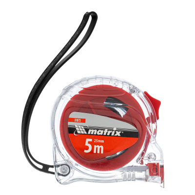 Рулетка Crystal,5 м х 25 мм,корпус из поликарбоната Matrix по ценам производителя в Челябинске с доставкой по всей России