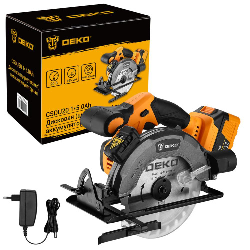 Дисковая (циркулярная) пила аккумуляторная DEKO CSDU20, 20В, 165мм, 1x5.0Ач по ценам производителя в Челябинске с доставкой по всей России