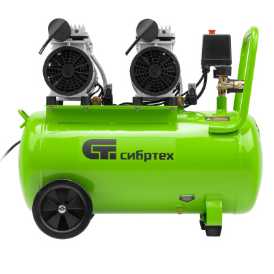 Компрессор безмаслянный малошумный МБ 2000/50, 2000 Вт, 50л, 300 л/мин Сибртех по ценам производителя в Челябинске с доставкой по всей России