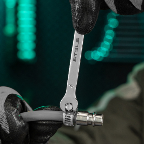 Ключ комбинированный, 6 мм, CrV, матовый хром Stels по ценам производителя в Челябинске с доставкой по всей России