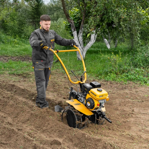 Мотоблок DPT-170S, 7 л.с., ремен.сцеп, фрез 3х4, ШОМ, передачи 2В/1Н Denzel по ценам производителя в Челябинске с доставкой по всей России