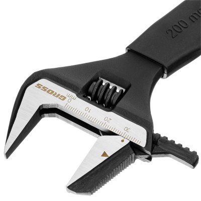 Ключ разводной, переставная губка, 200 мм, CRV GROSS по ценам производителя в Челябинске с доставкой по всей России