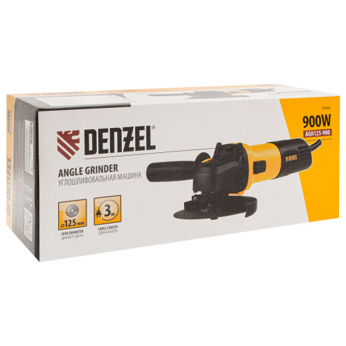 Машина шлифовальная угловая AGH125-900, 900 Вт, 125 мм, 11000 об/мин Denzel по ценам производителя в Челябинске с доставкой по всей России